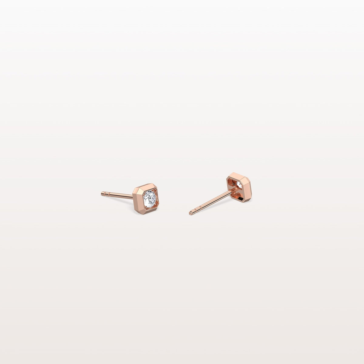 0.22CTW Lab Grown Diamond Octagon Shape Stud Earring - Earrings