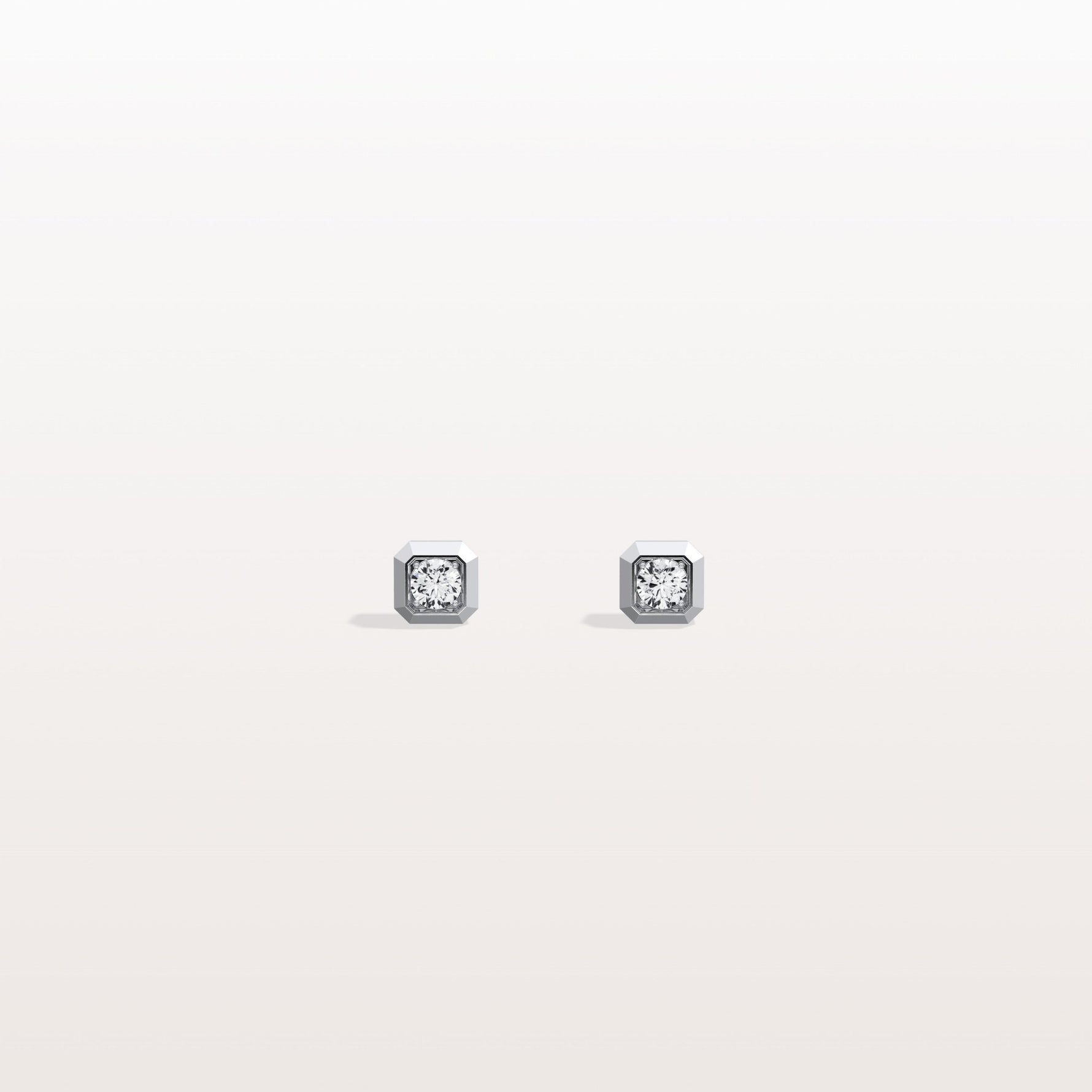 0.22CTW Lab Grown Diamond Octagon Shape Stud Earring - Earrings