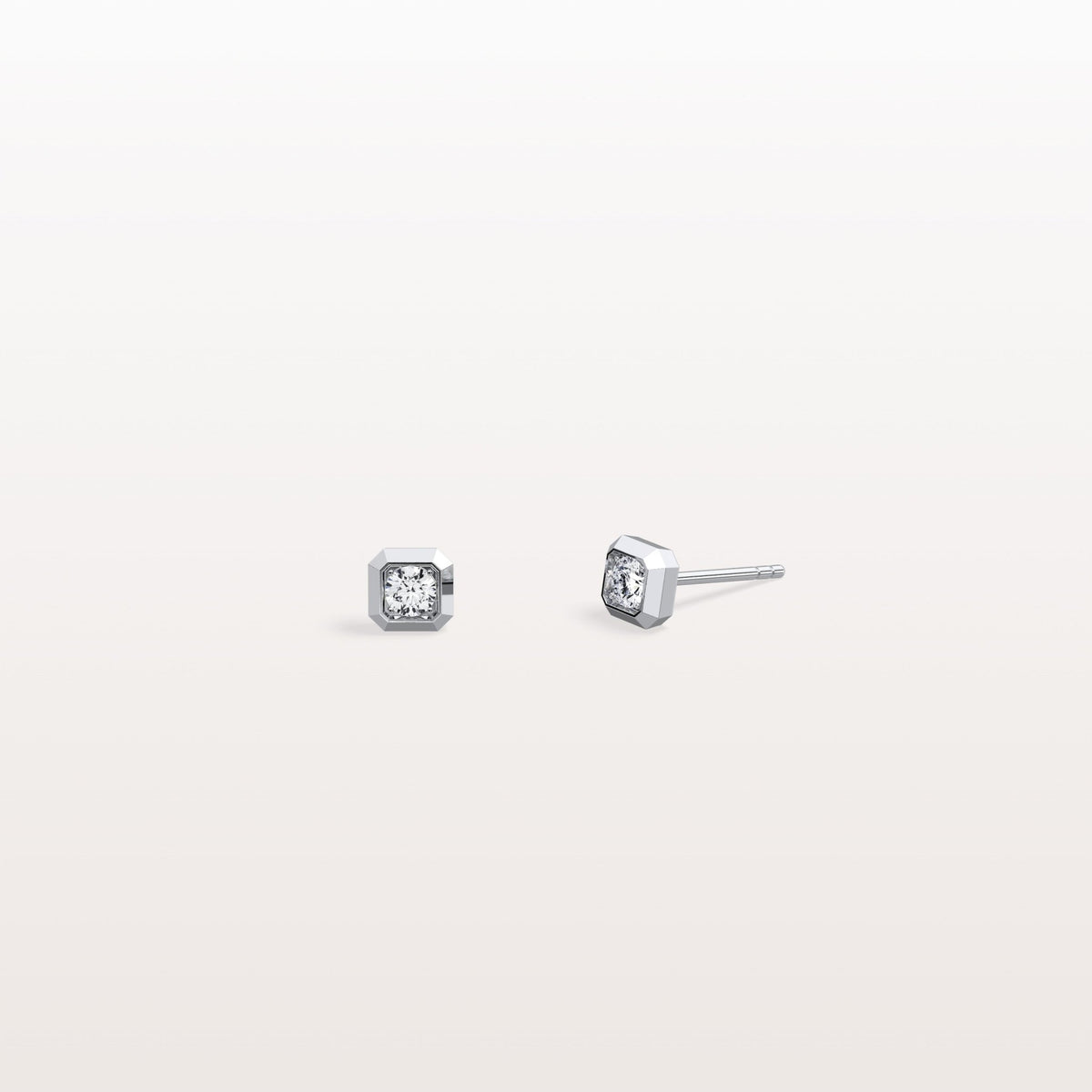 0.22CTW Lab Grown Diamond Octagon Shape Stud Earring - Earrings