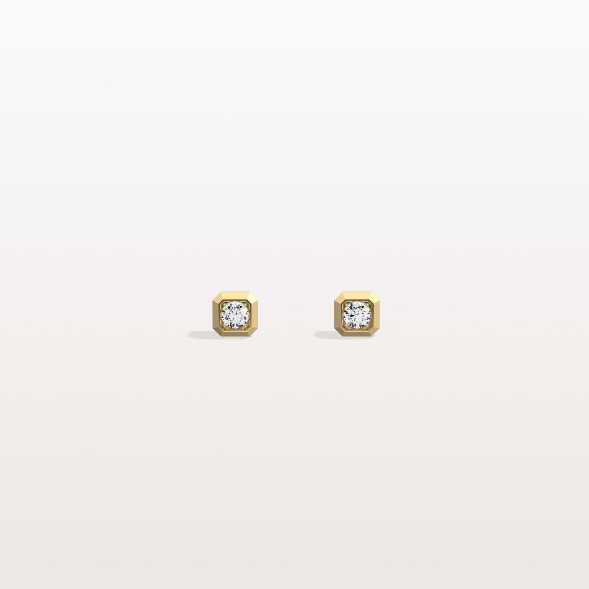 0.22CTW Lab Grown Diamond Octagon Shape Stud Earring - Earrings