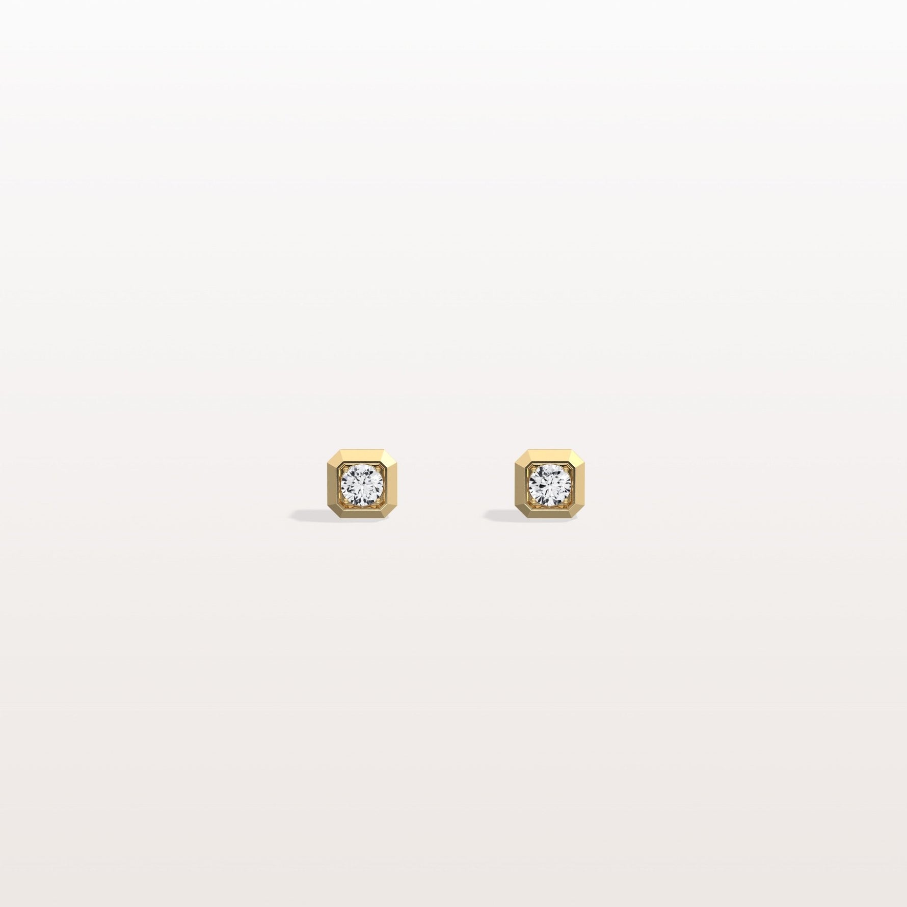 0.22CTW Lab Grown Diamond Octagon Shape Stud Earring - Earrings