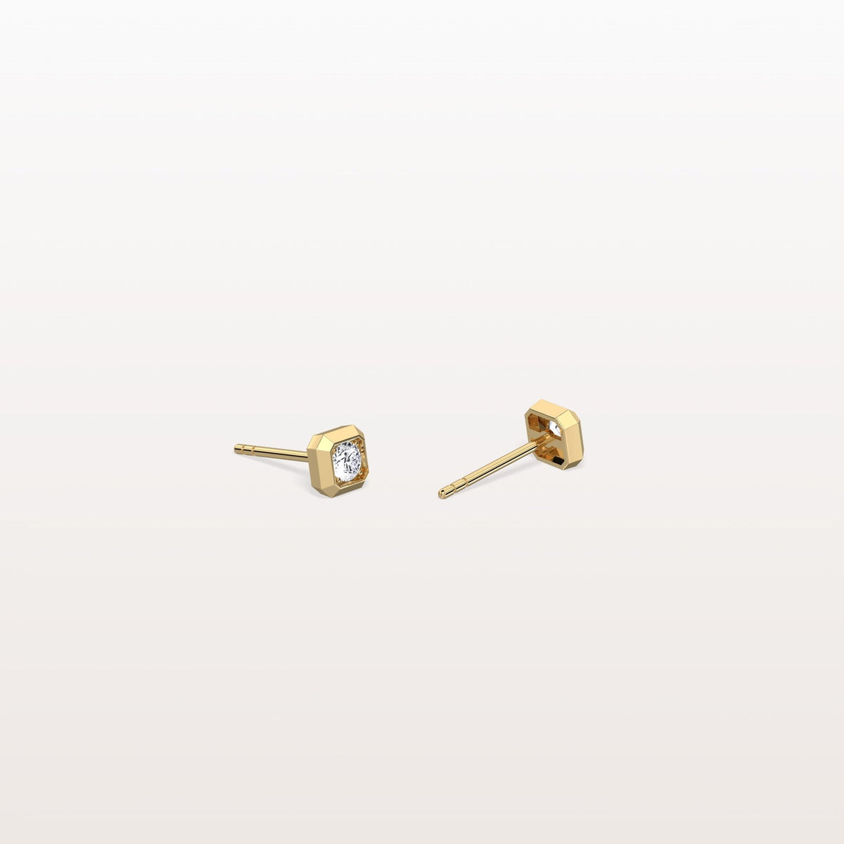 0.22CTW Lab Grown Diamond Octagon Shape Stud Earring - Earrings