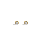 Lab Grown Diamond Hexagon Studs in 14K Solid Gold/Platinum - Earrings