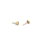 Lab Grown Diamond Hexagon Studs in 14K Solid Gold/Platinum - Earrings