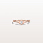 Lab Grown Diamond Hexagon Fashion Ring in 14K Solid Gold/Platinum - Rings