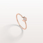 Lab Grown Diamond Hexagon Fashion Ring in 14K Solid Gold/Platinum - Rings