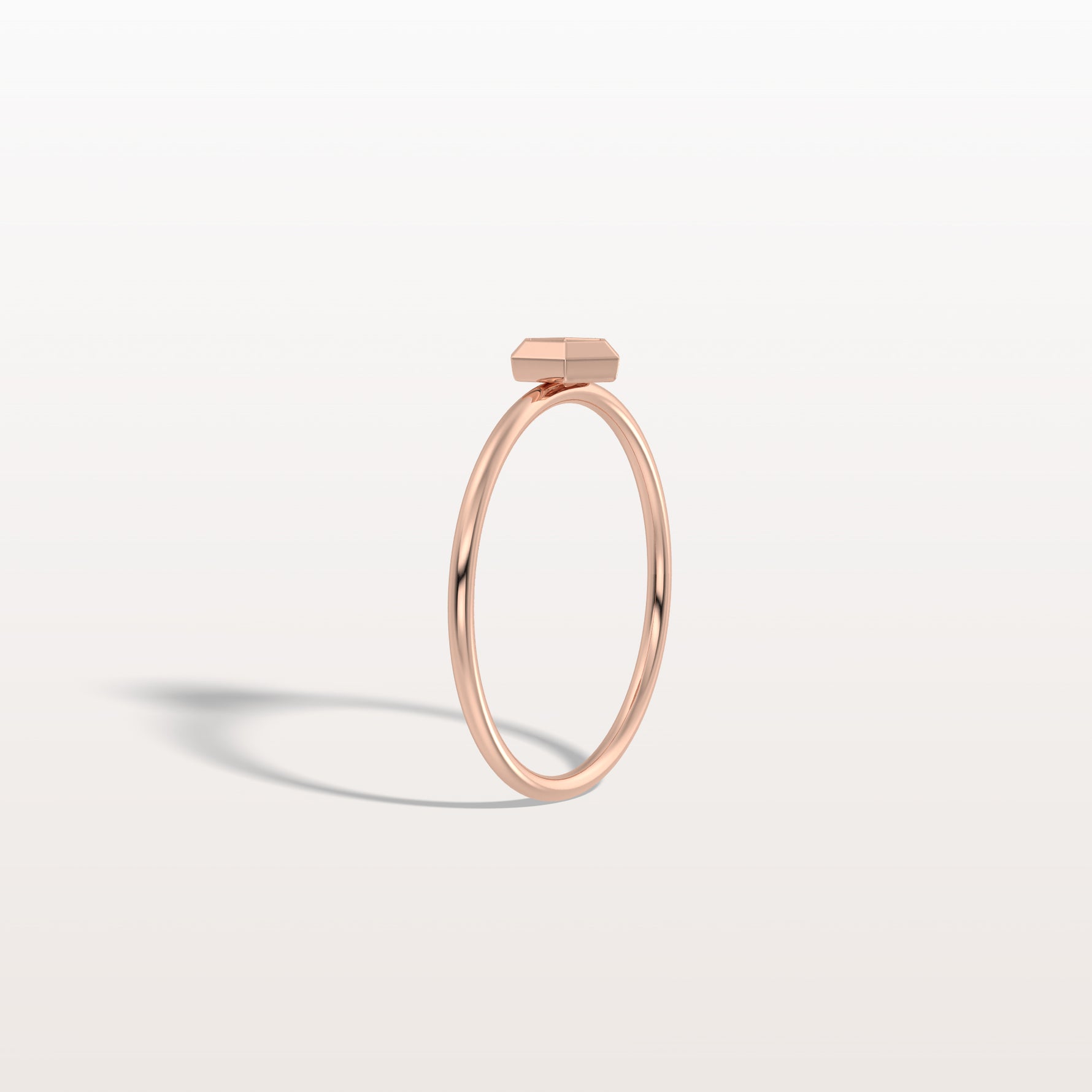 Lab Grown Diamond Hexagon Fashion Ring in 14K Solid Gold/Platinum - Rings
