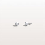 Lab Grown Diamond Hexagon Stud Earring in 14K Solid Gold/Platinum - Earrings