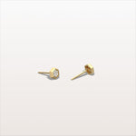 Lab Grown Diamond Hexagon Stud Earring in 14K Solid Gold/Platinum - Earrings