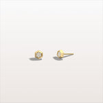 Lab Grown Diamond Hexagon Stud Earring in 14K Solid Gold/Platinum - Earrings