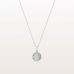 Lab Grown Diamond Circle Pendant Necklace in 14K Solid Gold/Platinum - Necklaces