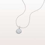 Lab Grown Diamond Circle Pendant Necklace in 14K Solid Gold/Platinum - Necklaces