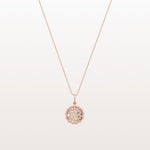 Lab Grown Diamond Circle Pendant Necklace in 14K Solid Gold/Platinum - Necklaces