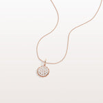 Lab Grown Diamond Circle Pendant Necklace in 14K Solid Gold/Platinum - Necklaces