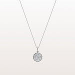 Lab Grown Diamond Circle Pendant Necklace in 14K Solid Gold/Platinum - Necklaces
