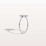 Lab Grown Milgrain Halo Cluster Ring in 14K Solid Gold/Platinum - Rings