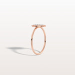 Lab Grown Milgrain Halo Cluster Ring in 14K Solid Gold/Platinum - Rings