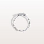 Lab Grown Milgrain Halo Cluster Ring in 14K Solid Gold/Platinum - Rings
