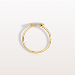 Lab Grown Milgrain Halo Cluster Ring in 14K Solid Gold/Platinum - Rings