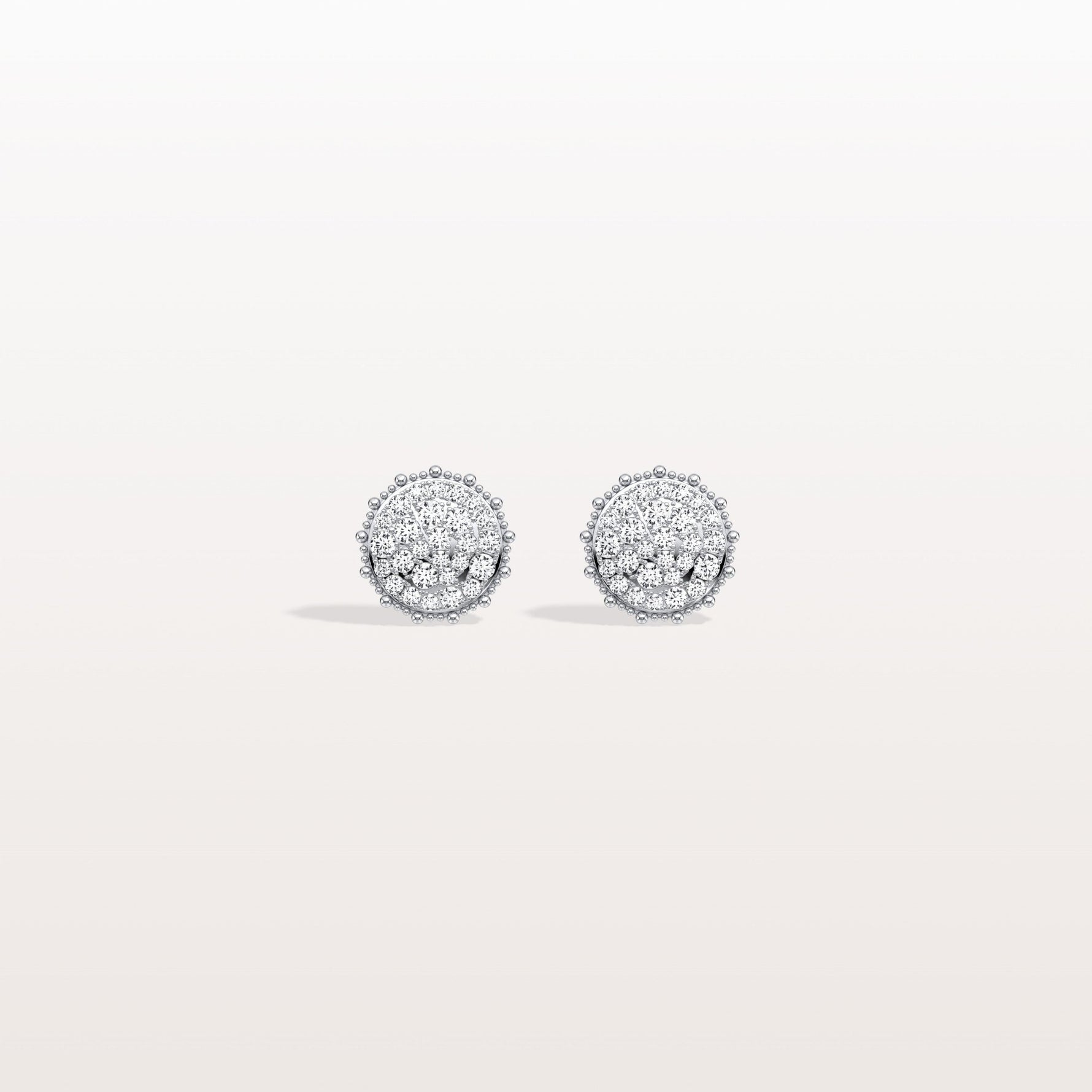 Lab Grown Diamond Push Back milgrain Stud Earring - Earrings