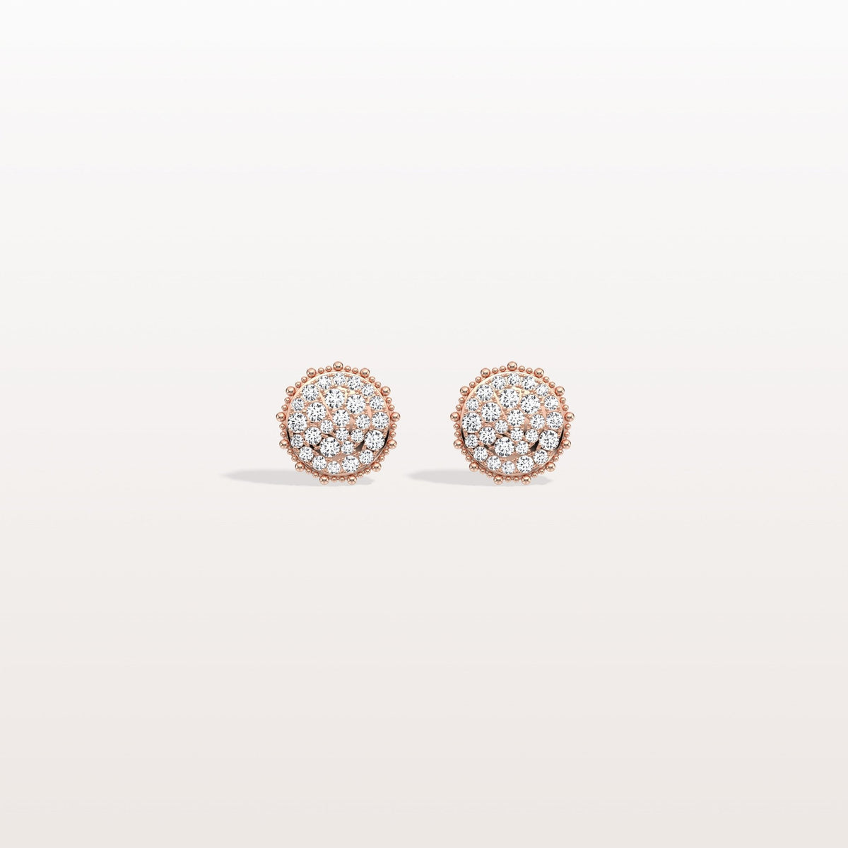 Lab Grown Diamond Push Back milgrain Stud Earring - Earrings