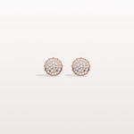 Lab Grown Diamond Push Back milgrain Stud Earring - Earrings