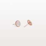 Lab Grown Diamond Push Back milgrain Stud Earring - Earrings