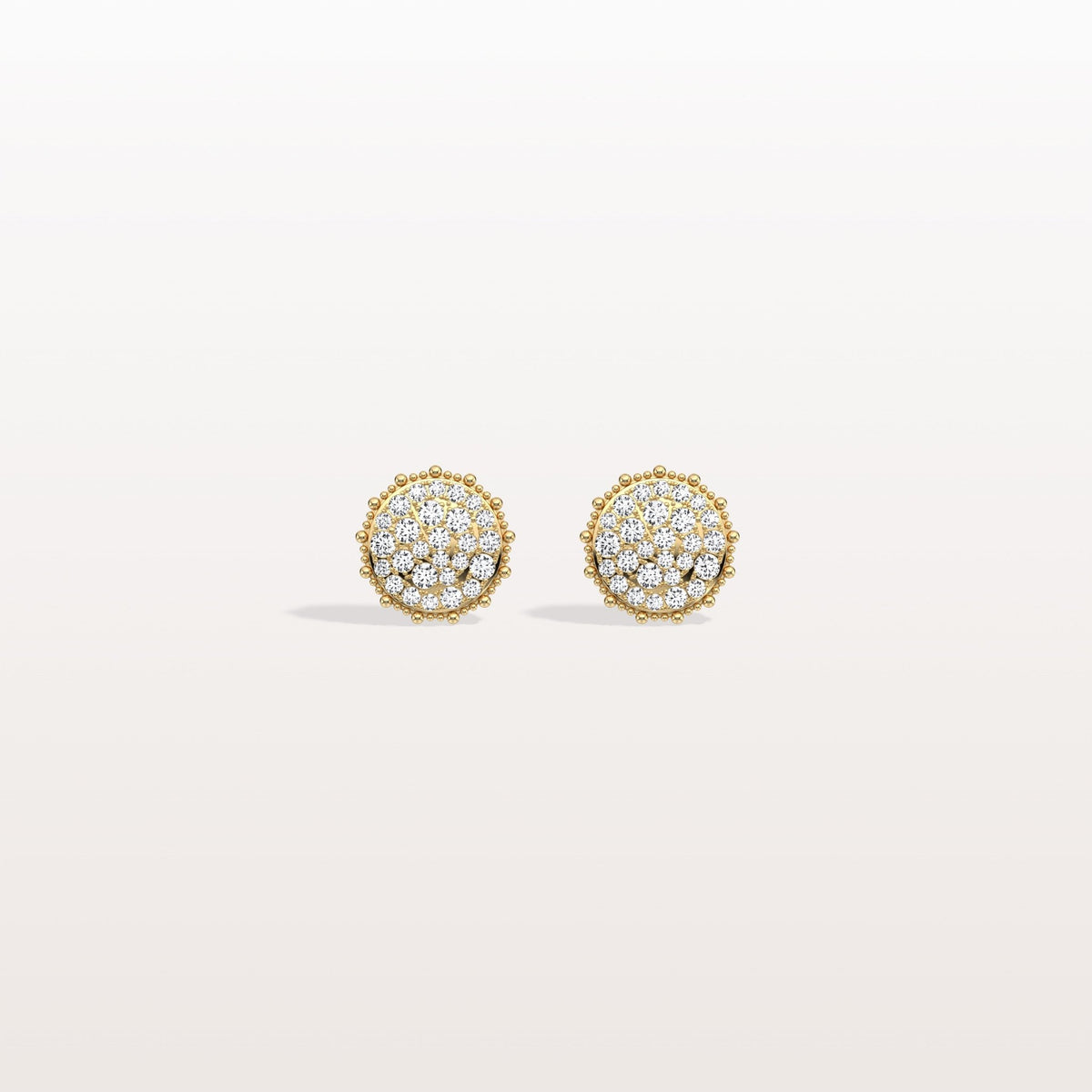 Lab Grown Diamond Push Back milgrain Stud Earring - Earrings