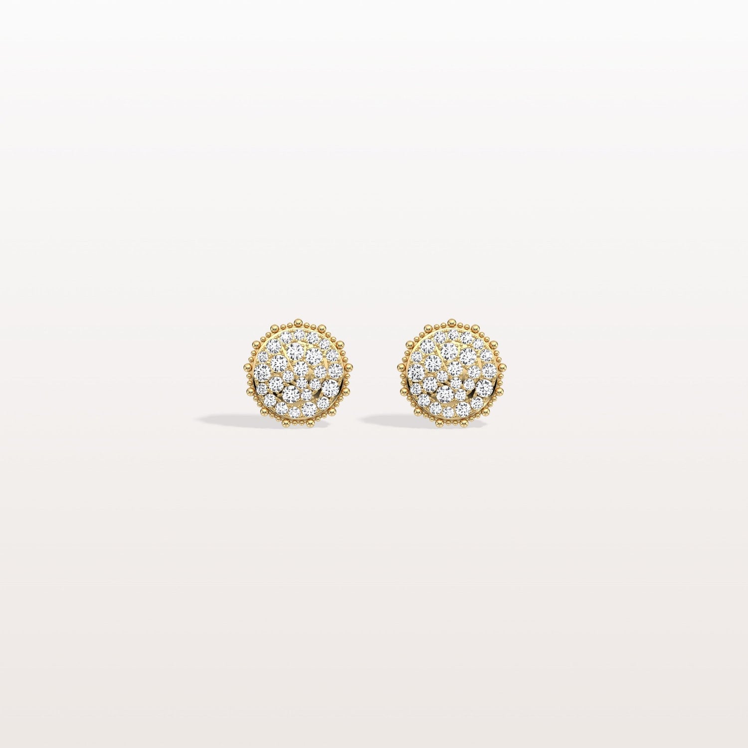 Lab Grown Diamond Push Back milgrain Stud Earring - Earrings