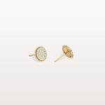 Lab Grown Diamond Push Back milgrain Stud Earring - Earrings