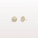 Lab Grown Diamond Push Back milgrain Stud Earring - Earrings