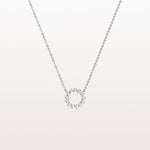 Lab Grown Diamond Circle Pendant Necklace - Necklaces