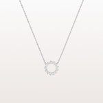 Lab Grown Diamond Circle Pendant Necklace - Necklaces