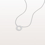 Lab Grown Diamond Circle Pendant Necklace - Necklaces