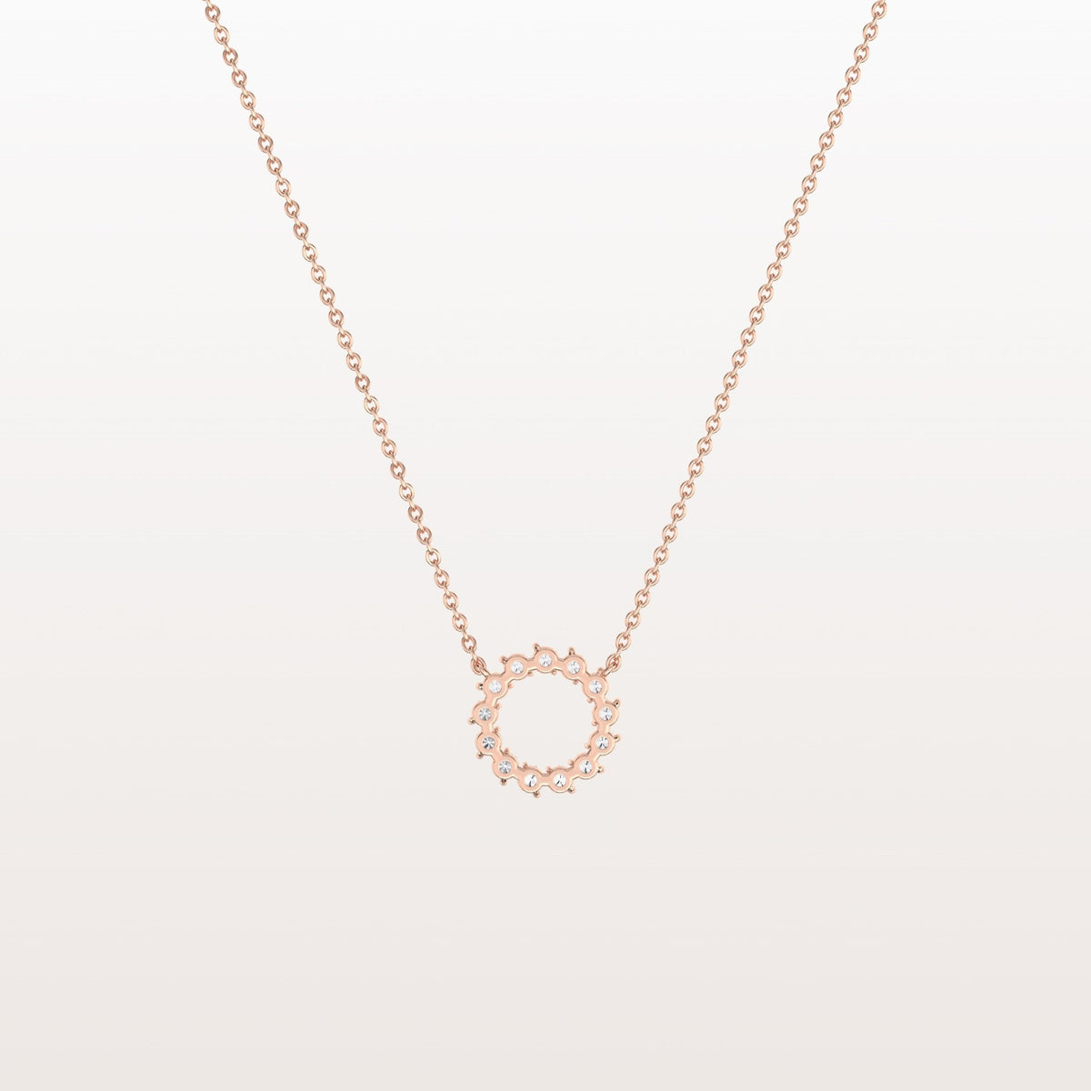 Lab Grown Diamond Circle Pendant Necklace - Necklaces