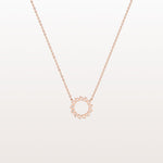 Lab Grown Diamond Circle Pendant Necklace - Necklaces