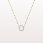Lab Grown Diamond Circle Pendant Necklace - Necklaces
