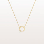 Lab Grown Diamond Circle Pendant Necklace - Necklaces