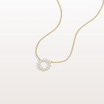 Lab Grown Diamond Circle Pendant Necklace - Necklaces
