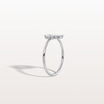 Lab Grown Diamond Open Circle Ring in 14K Solid Gold/Platinum - Rings