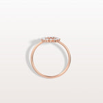 Lab Grown Diamond Open Circle Ring in 14K Solid Gold/Platinum - Rings