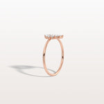 Lab Grown Diamond Open Circle Ring in 14K Solid Gold/Platinum - Rings