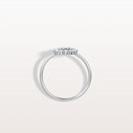Lab Grown Diamond Open Circle Ring in 14K Solid Gold/Platinum - Rings