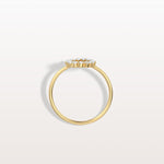 Lab Grown Diamond Open Circle Ring in 14K Solid Gold/Platinum - Rings