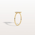 Lab Grown Diamond Open Circle Ring in 14K Solid Gold/Platinum - Rings