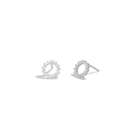 Pave Circle Lab Grown Diamond Stud Earring - Earrings