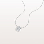 Lab Grown Diamond Blossom Necklace in 14K Solid Gold/Platinum - Necklaces