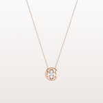 Lab Grown Diamond Blossom Necklace in 14K Solid Gold/Platinum - Necklaces