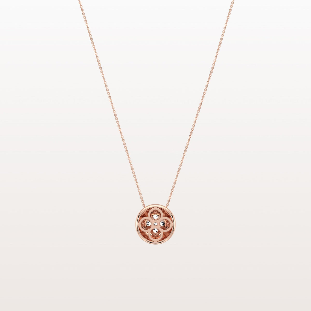Lab Grown Diamond Blossom Necklace in 14K Solid Gold/Platinum - Necklaces
