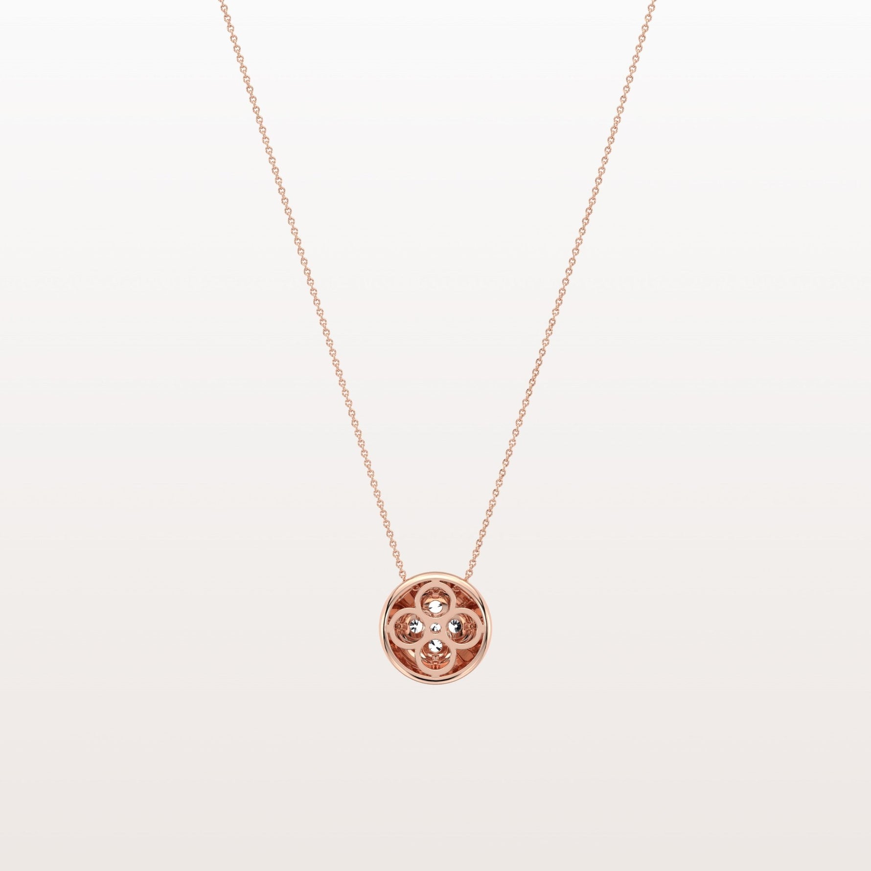 Lab Grown Diamond Blossom Necklace in 14K Solid Gold/Platinum - Necklaces
